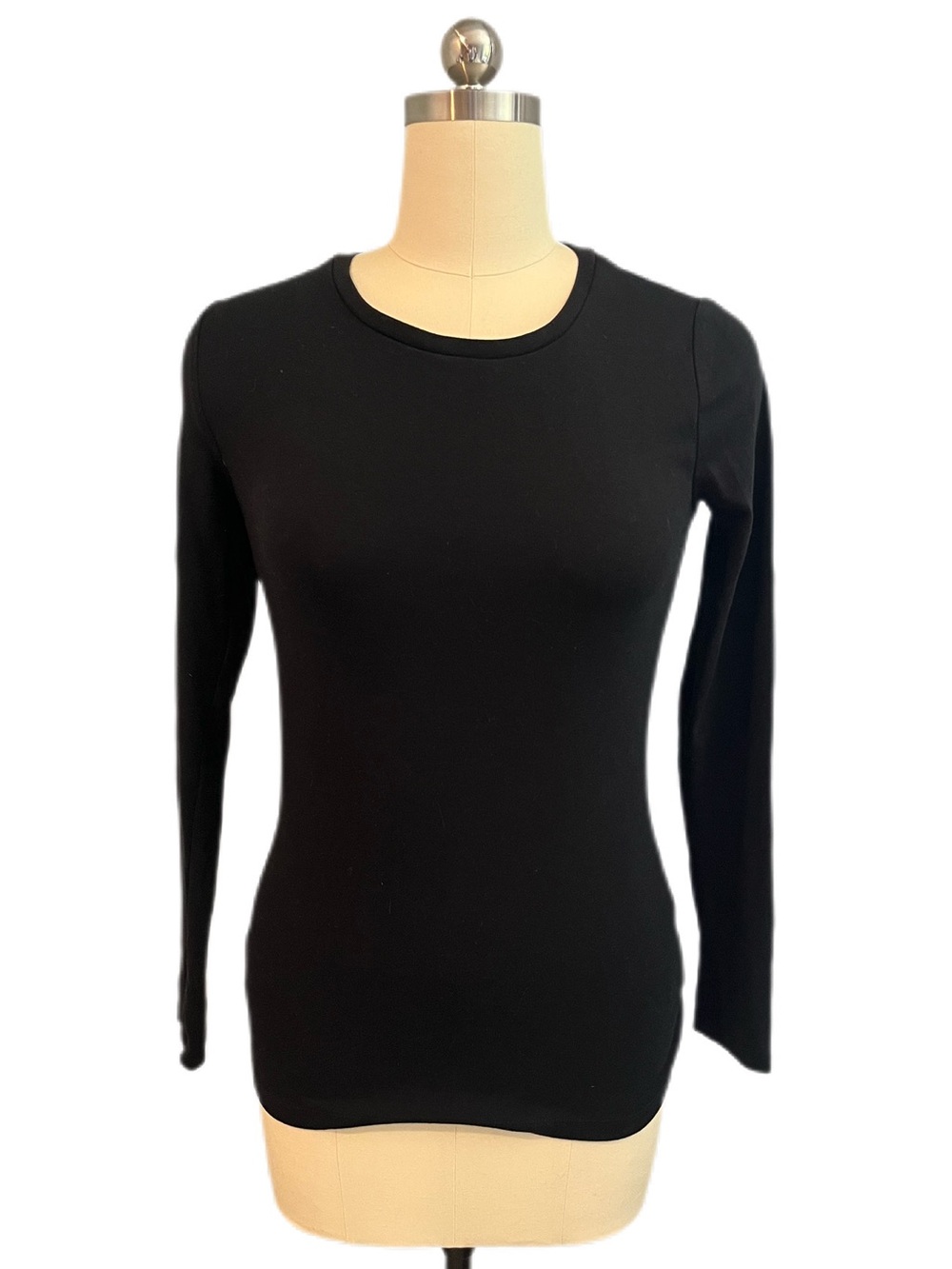 GAP Modern Tee, Black Long-Sleeve Crewneck